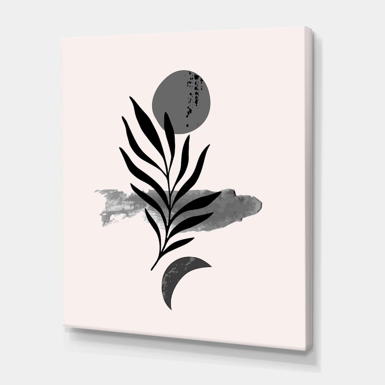 Designart - Abstract Tropical Leaf II - Modern Canvas Wall Art Print